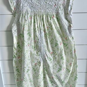 Smocked Floral Cotton Mi Golondrina  Mexico xl dress